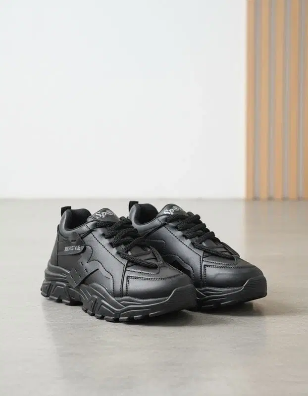 Synthetic Casual Shoes for Women (Black, 4)