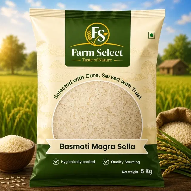 Farm Select Basmati Mogra Sella 5 Kg. 3.9mm