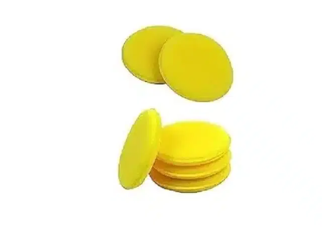 Durable Car Cleaning Sponge, Yellow, Pack of 6