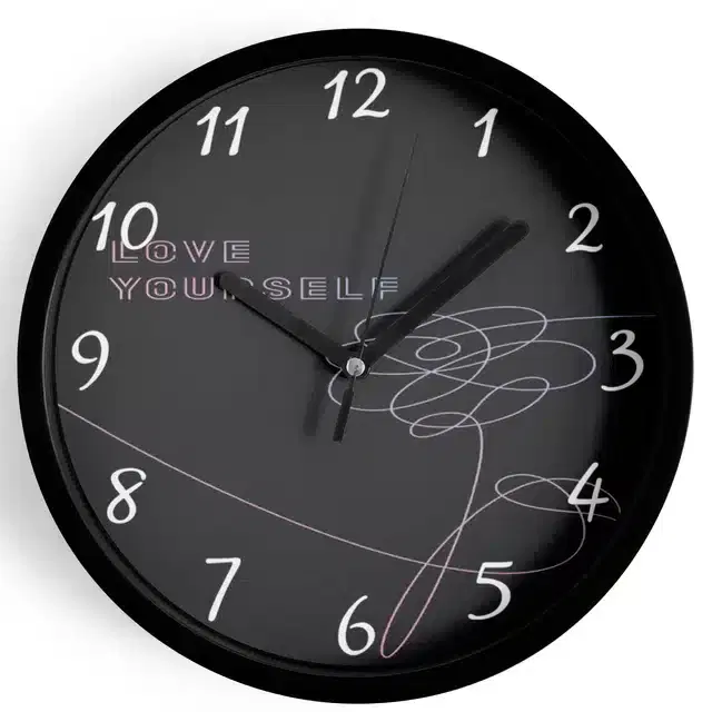 HD Printed Plastic Wall Clock, Multicolor, 10x10 Inches