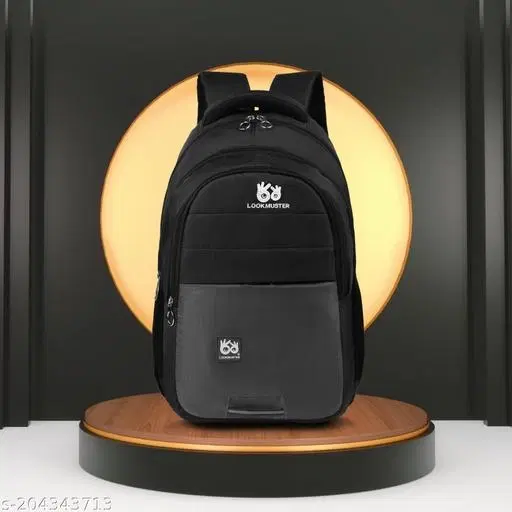 Nylon Backpack for Men & Women, Black