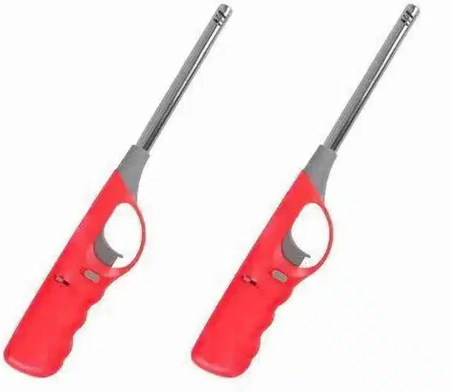 Stainless Steel Refillable Gas Lighter, Assorted, Pack of 2