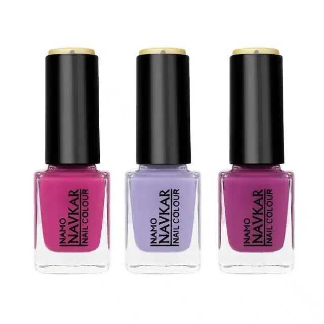 Nail Paint for Women, Multicolor, Pack of 3