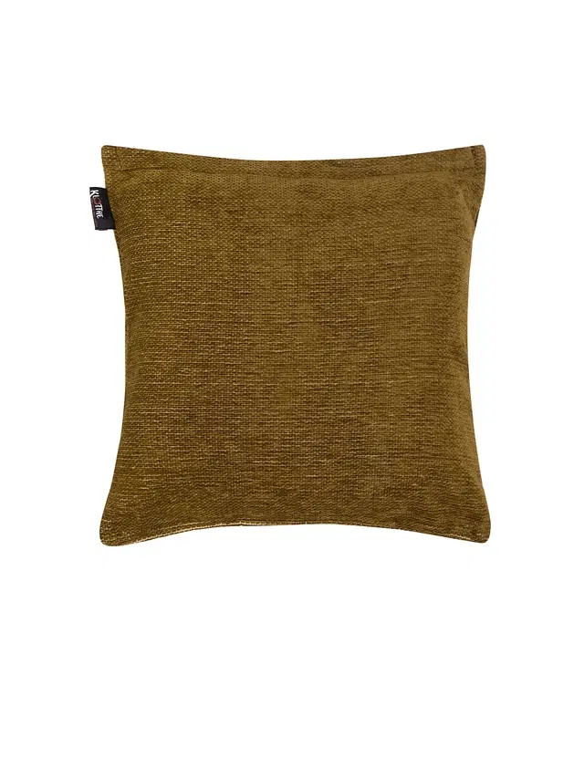 Cotton Cushion Cover, Olive, 16x16 inches