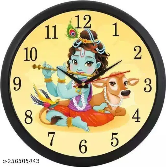 Round Analog Wall Clock, Multicolor, 10x10 inches