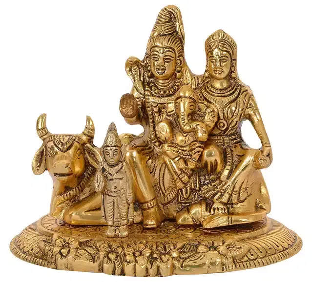 Shiv Parivar Statue, Gold