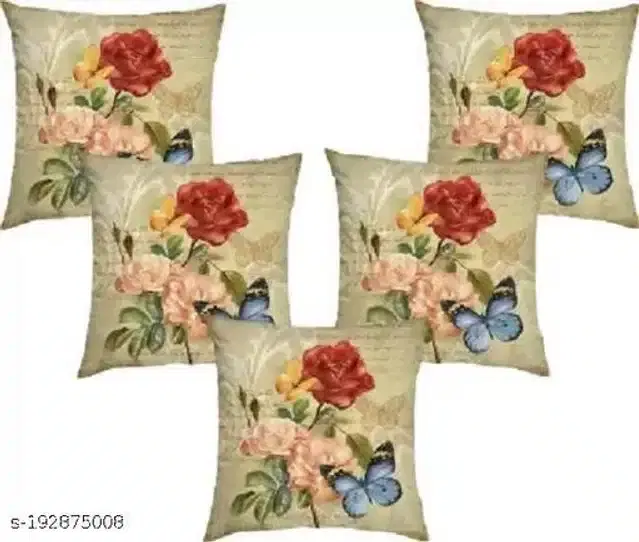 Cushion Cover for Home, Multicolor, 16x16 inches, Pack of 5