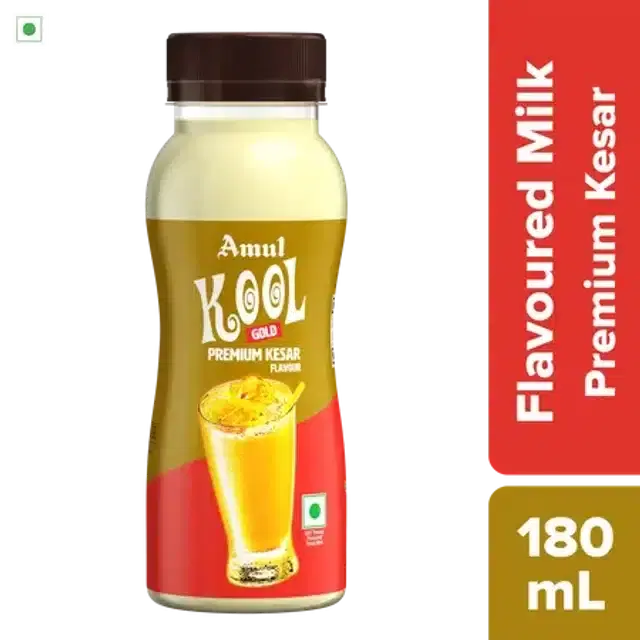 Amul Gold Kool Premium Kesar Flavoured Milk 180 ml