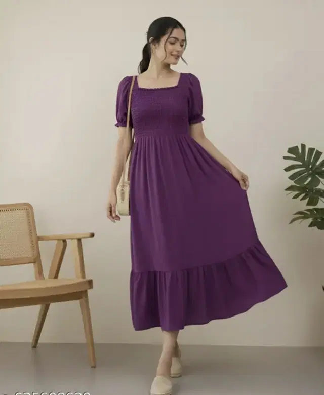 Solid Gown for Women (S)