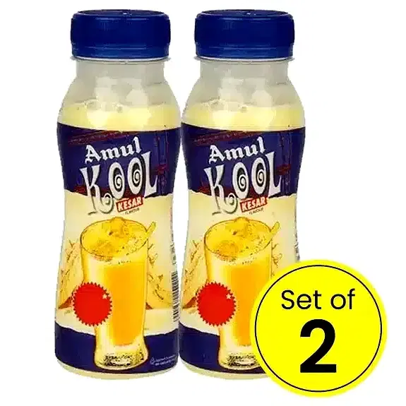 Amul Kool Kesar Flavoured Milk 180 ml (Set Of 2)