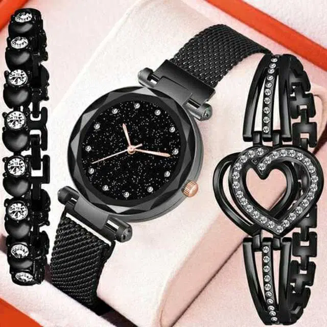 Analog Watch For Womens (Black) (WS-450)