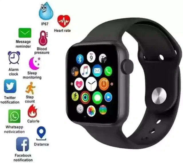 I8 Pro Maxx Smart Watch for Men & Women, Black