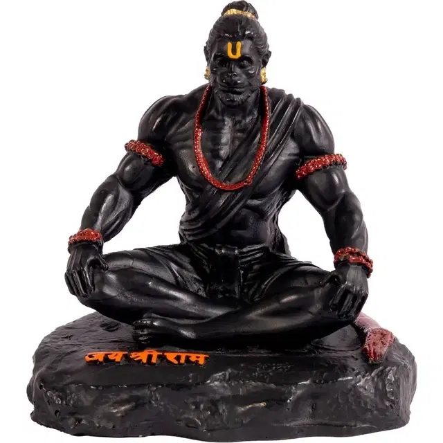 God Murti Hanuman Ji For Car Dashboard & Decorative Showpiece Black