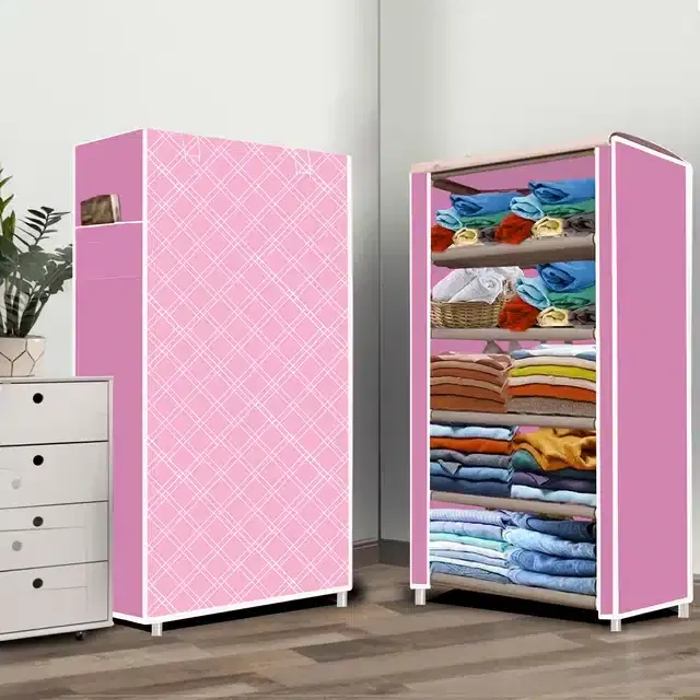 Portable Lightweight Cloth Storage Bag, Pink