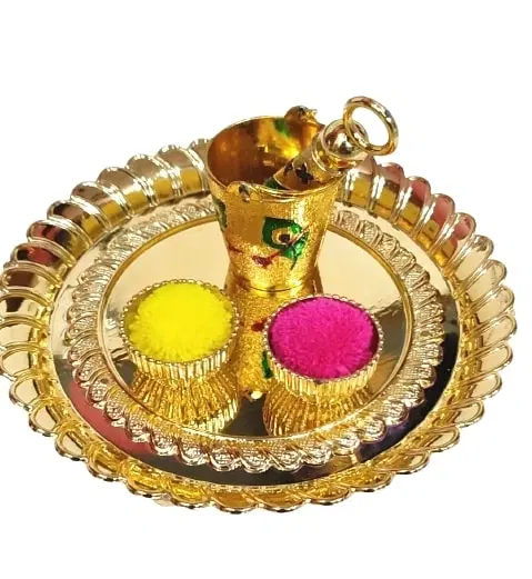Radha Krishna Printed Bucket Pickari – For Laddu Gopal Ji Holi Celebration
