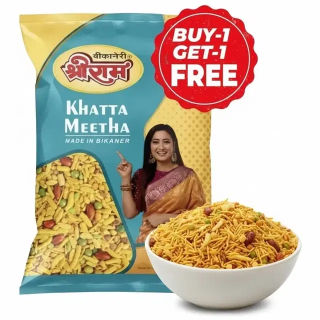 Shree Ram Khatta Meetha 2X195.5 g (Buy 1 Get 1 Free)