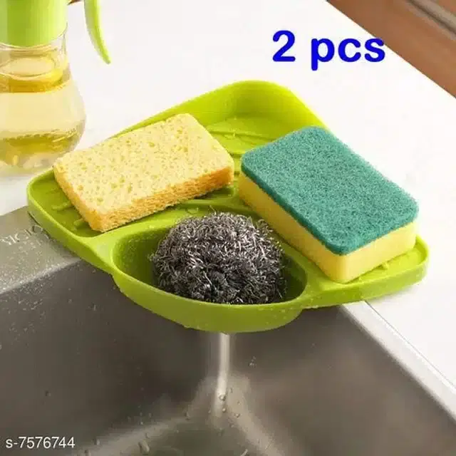 Sink Corner Tray, Green, Pack of 2