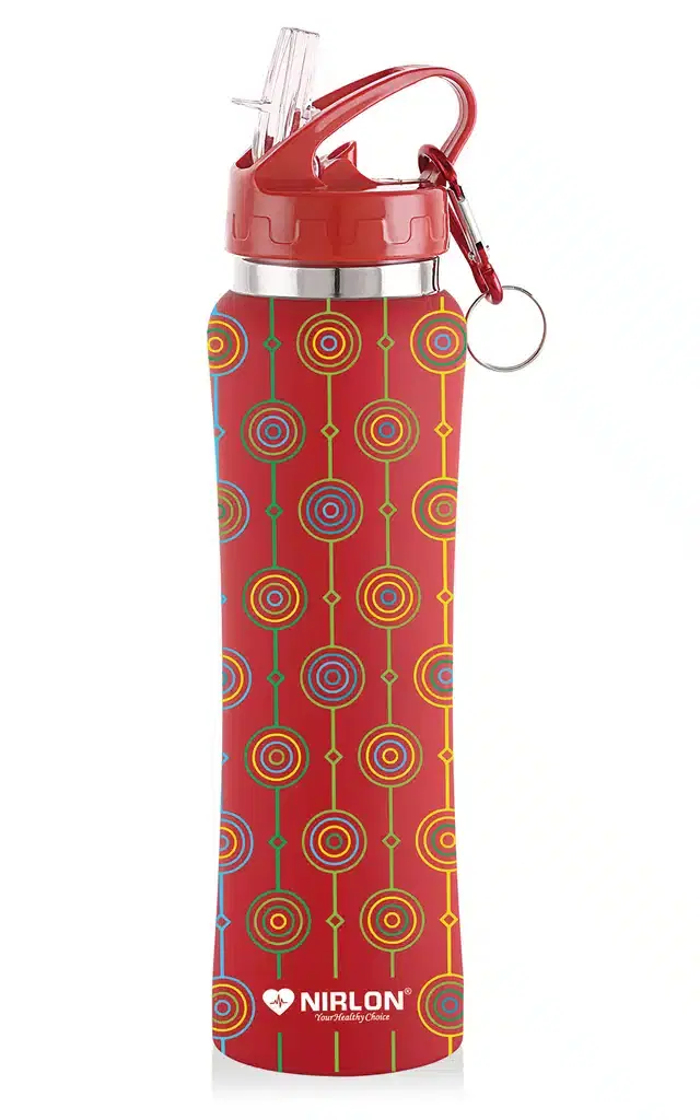 Stainless Steel Sipper Water Bottle, Red, 750 ml