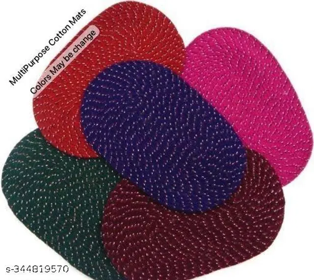 Cotton Doormat, Multicolor, 2x3 Feet, Pack of 5