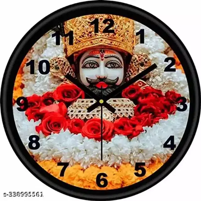 Designer Printed Plastic Wall Clock, Multicolor