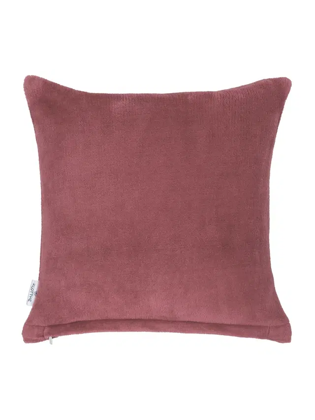 Velvet Cushion Cover, Coral, 12x12 inches