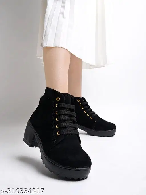 Shoetopia Girls Boots - Black (14-15 Years)