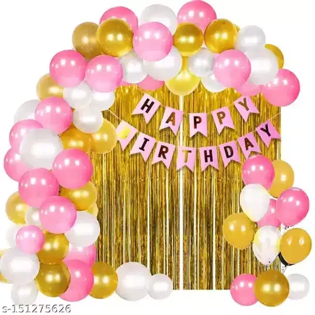 Birthday Decoration Kit, Multicolor, Pack of 33