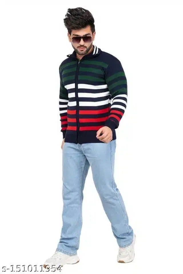 Acrylic Jacket for Men (Multicolor, L)