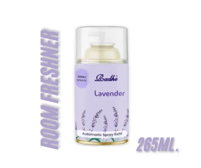 Radhe Lavender Automatic Room Spray Refill, 265 ml
