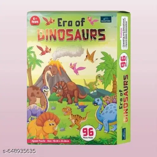 Era of Dinosaurs Jigsaw Puzzle for Kids | Educational Dinosaur Puzzle Game | Fun Learning Toy for Toddlers & Preschoolers | Brain Development & Problem-Solving Activity