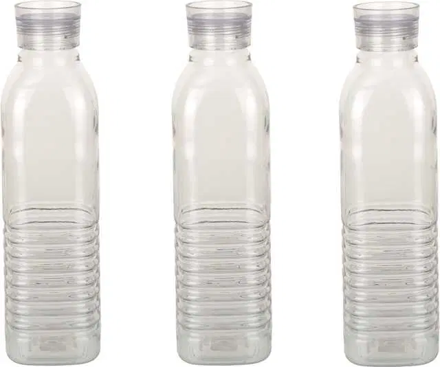 Plastic Fridge Bottle, Transparent, 1000 ml, Pack Of 3, A6