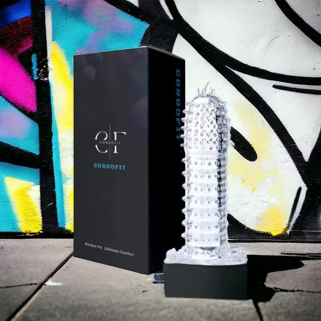 Crystal Dotted Reusable Condom for Men, Transparent