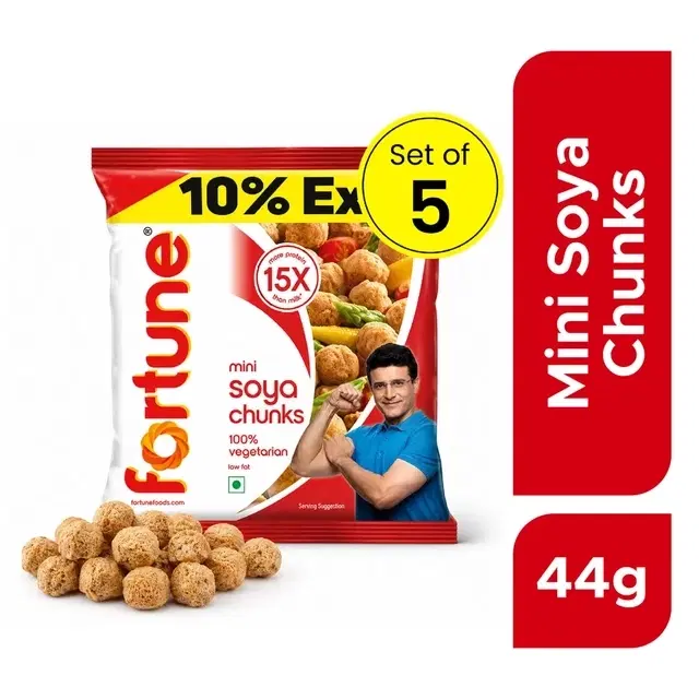 Fortune Mini Soya Chunks 5X39.6 g (Pack of 5)