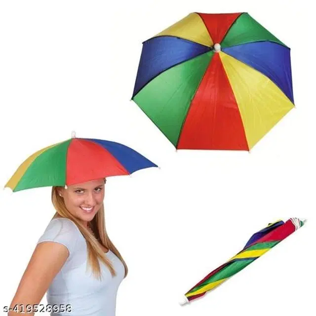 Polyester Head Umbrella, Multicolor, Pack of 1