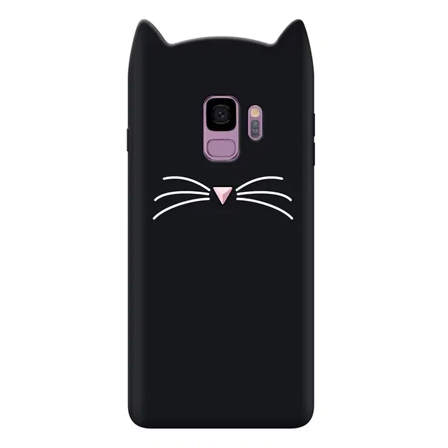 Silicone Mobile Back Cover for Samsung S9 (Black)
