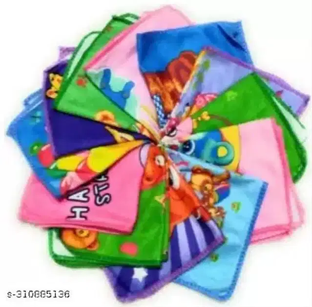 Cotton Hanky for Women, Pack of 6 (Multicolor)
