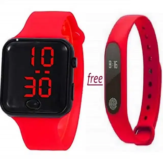 Digital Watch for Kids, Pack of 2 (Red)