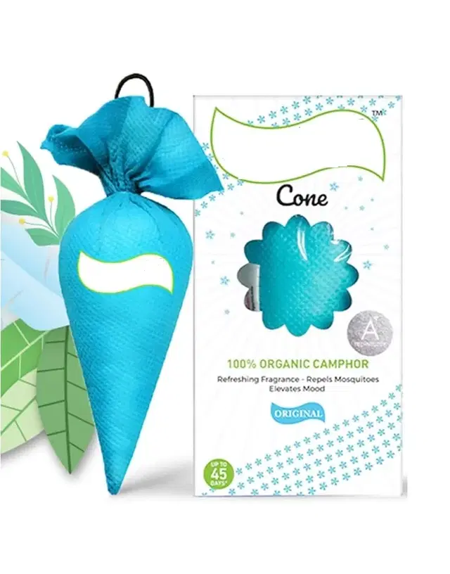 Dhariya Creatioin Aqua Fresh Camphor Cone Pack Of 1 - Room, Car and Air Freshener & Mosquito Repellent