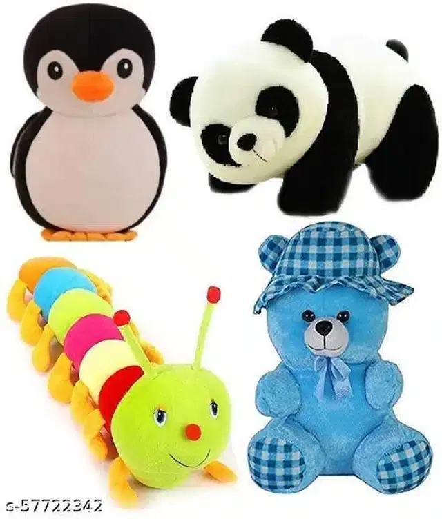Stuffed Toys for Kids, Multicolor, Set of 4