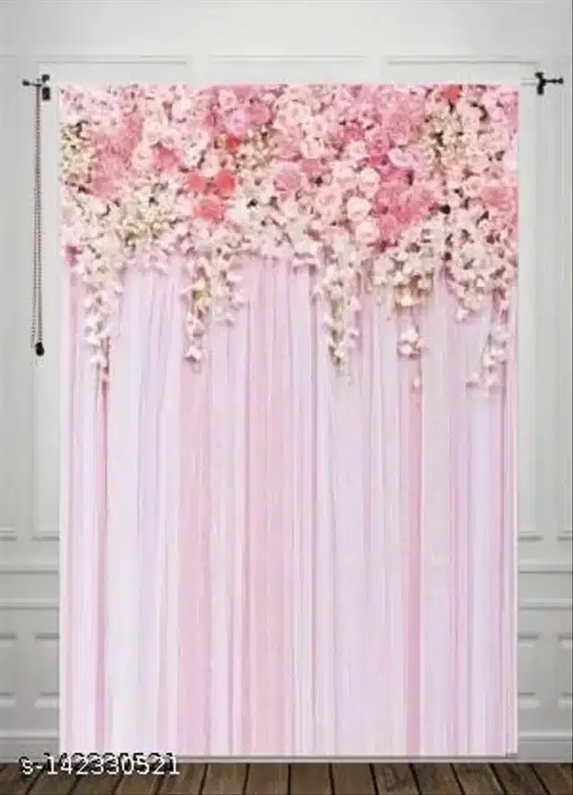 Polyester Window Curtain, Multicolor, 5 Feet, Pack of 2