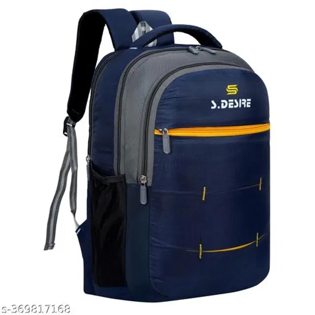Polyester Backpack for Kids, Navy Blue, 35 L