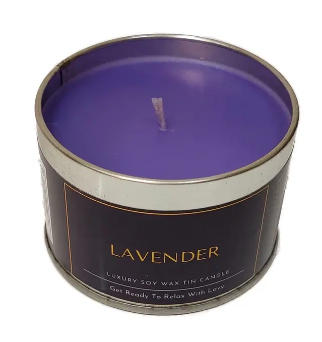 Floish Decor Premium Lavender Scented Tin Candle