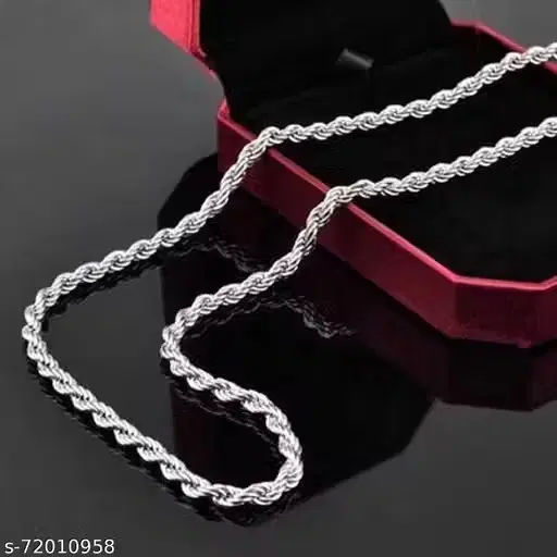 Alloy Silver Plated Chain for Men, Silver