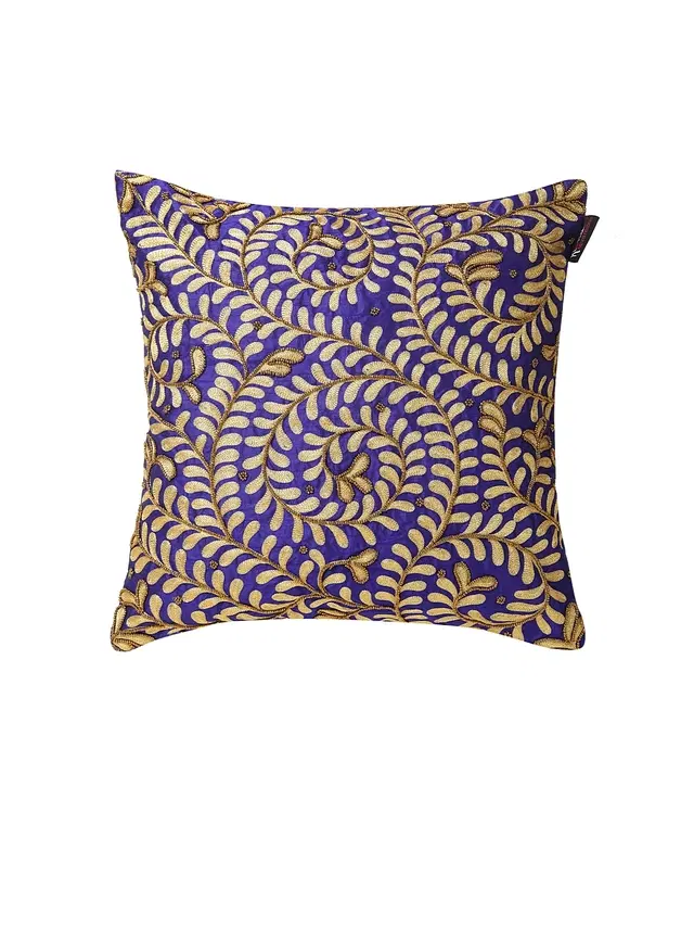 Cotton Cushion Cover, Royal Blue, 16x16 inches