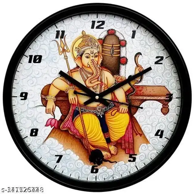 Round Analog Wall Clock, Multicolor, 11x11 inches