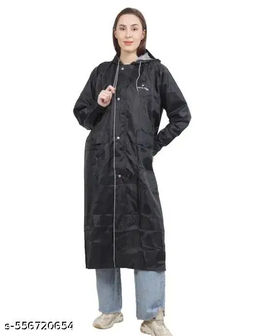 Polyester Solid Raincoat for Men/women, Multicolour (S)