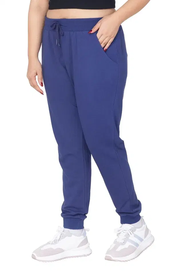 100% Cotton Treggings Trouser / Pant for Women, Blue (M)