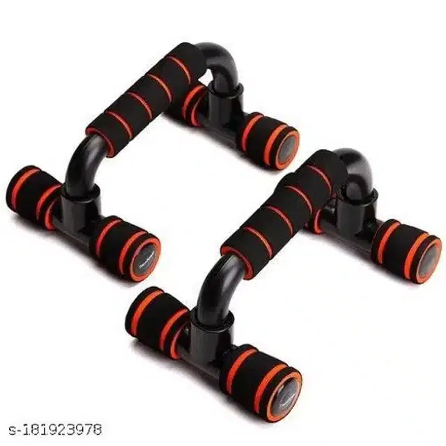 Portable Push-Up Handles, Black & Orange