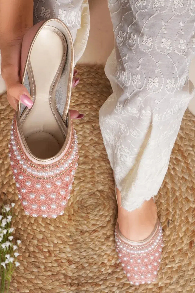 JM Looks Stylish Heels for Women (Peach, 8)