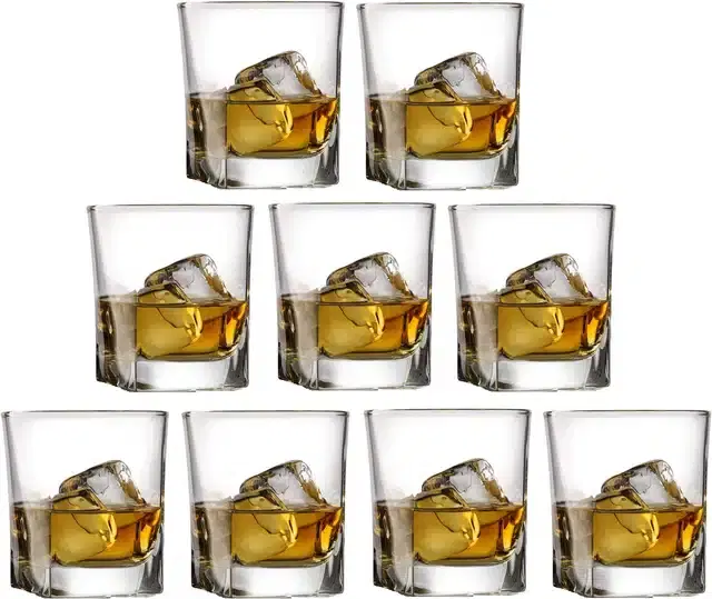 Liquor cum Cocktail Glasses, Transparent, 180 ml, Pack of 9